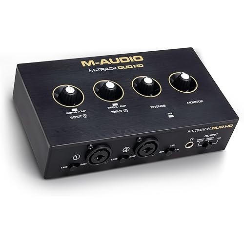 M-Audio M-Track Duo HD Audio Interface USB-C รองรับ 24bit/192kHz 2-in/2-out XLR/TRS สําหรับการบันทึก