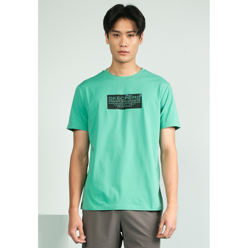Skechers สเก็ตเชอร์ส เสื้อยืดแขนสั้นผู้ชาย Men Short Sleeve Tee Apparel - SP325M335-03KJ