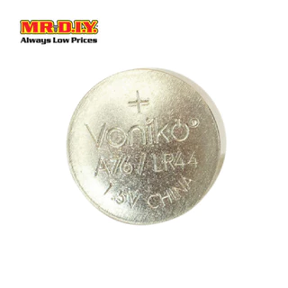 VONIKO ถ่านกระดุมอัลคาไลน์ LR44 AG13 1.5 โวลต์ จำนวน 5 ก้อน/แผง