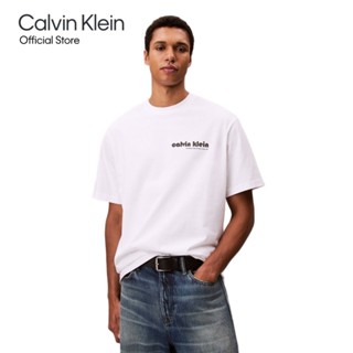 CALVIN KLEIN เสื้อยืดคอกลมแขนสั้นผู้ชาย ทรง Relaxed รุ่น 4RC…
