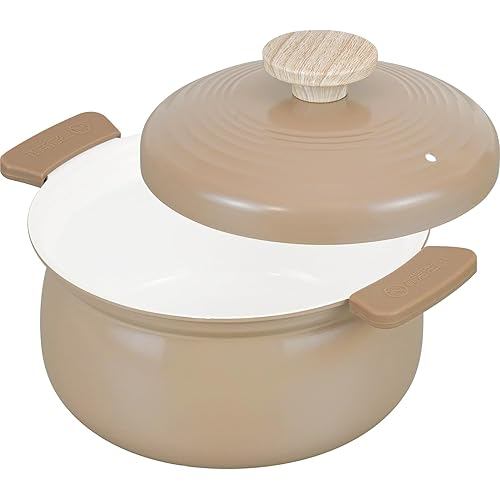 Wahei freiz WAHIRA FRAISE Small tabletop pan for 2-3 persons, 18cm deep, brown, IH/gas compatible, t