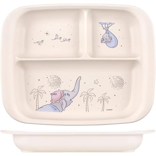 Skater Baby Tableware Lunch Plate for Children Antibacterial Plastic 470ml Disney Dumbo XP7AG-A