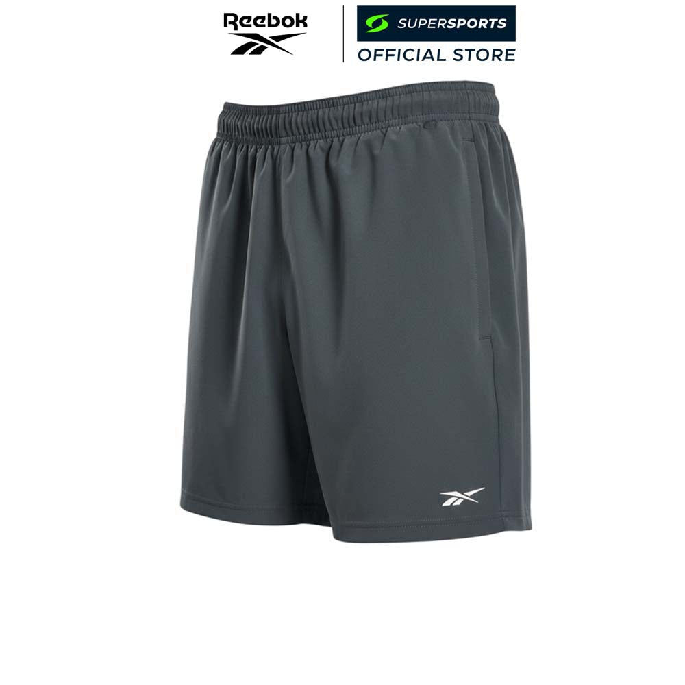 REEBOK Grey กางเกงออกกำลังกายขาสั้นผู้ชาย