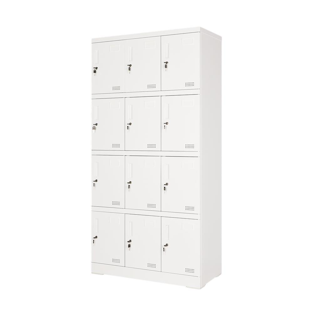 FURDINI ตู้ล็อกเกอร์ 12 ประตู  KULLEN FYD-LK-12 90 ซม. สีขาว จัดส่งโดย HomePro