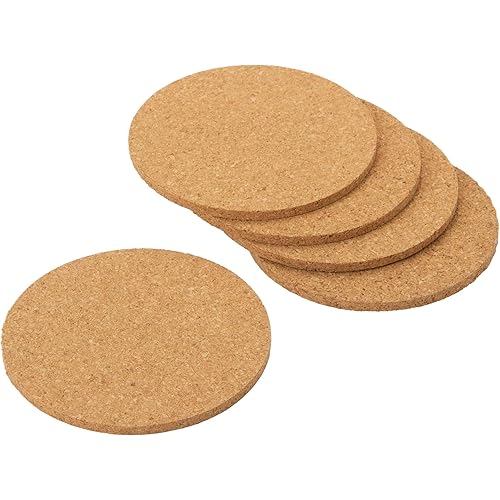 TAMAKI 5P Brown 9.5x0.4cm Cork Coaster T-687505 5pcs