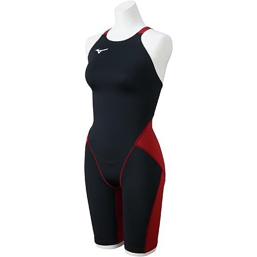 Mizuno Swimming Swimsuit GX-SONIC STREAM Half Suit Race Open Back N2MGC720 2XL Size Black Deep Red