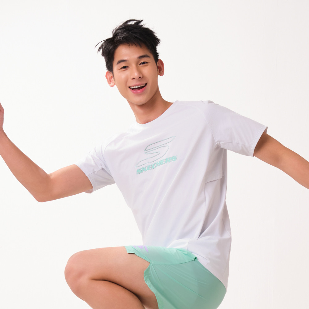 Skechers สเก็ตเชอร์ส เสื้อยืดผู้ชาย Men Running Performance Raglan Tee - SP126M109-0019 — صورة 3