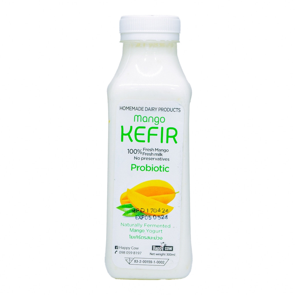[0195447] Happy Cow Kefir Mango Yogurt 300 G แฮปปี้คาว คีเฟอร์ รสมะม่วง