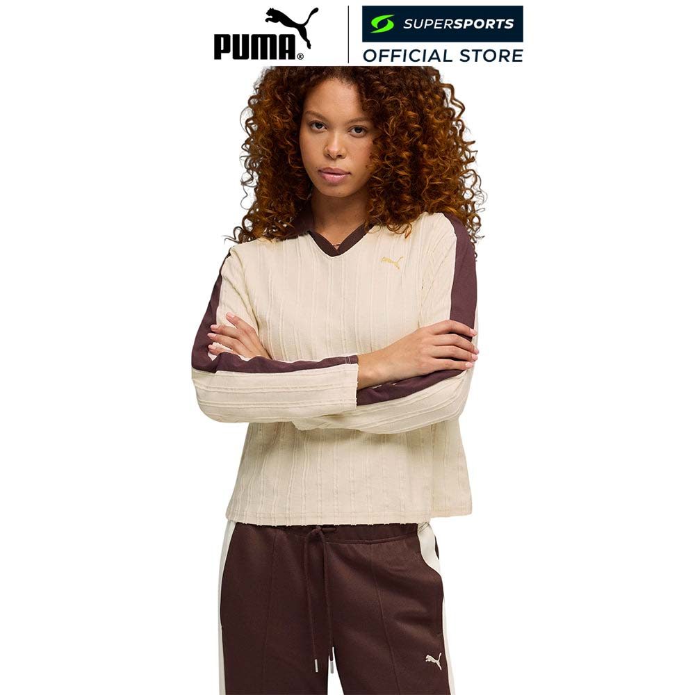 PUMA T7 Relaxed Long Sleeve เสื้อโปโลผู้หญิง