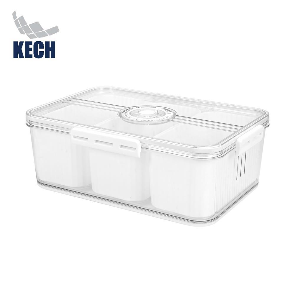KECH กล่องจัดเก็บในตู้เย็น 3 ช่อง ฝาบันทึกวันได้  SYPA SIZE L จัดส่งโดย HomePro
