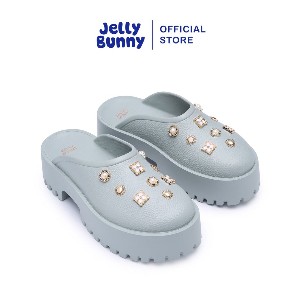 JELLY BUNNY รองเท้าแตะแพลตฟอร์ม CLARA ADHARA PLAIN รุ่น B26FSWA139 LIGHT GREY