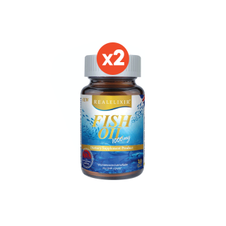 Real Elixir FISH OIL (น้ำมันปลา สกัด) 1,000 mg. 30 เม็ด (แพ็คคู่)