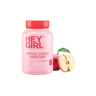 Apple cider vinegar Hey girl ปริมาณ 1560mg ขนาด 120แคปซูล แท้100%