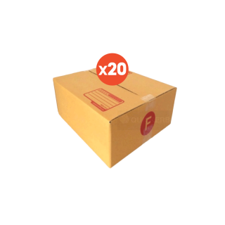 กล่องไปรษณีย์ฝาชนเบอร์ กล่องพัสดุ ถูกที่สุด F เล็ก (20 ใบ 240 บาท) ส่งฟรี