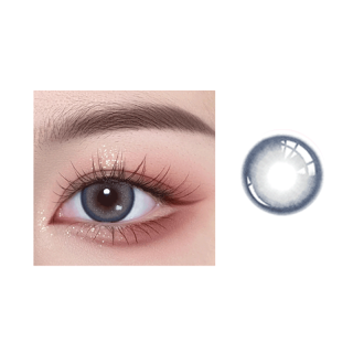 MIDROOคอนแทคเลนส์ บิ๊กอายสีเทา Grey contact lens รายเดือน1คู่14.5mm