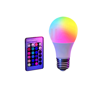 หลอดไฟ led หลอดไฟรีโมท 16สี หลอดไฟเปลี่ยนสี โคมไฟ rgb 20W15W10W5W RGBW E27 สำหรับถ่ายวิดีโอ ถ่ายภาพ ไลฟ์
