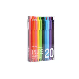 [ชุด20สี]KACO ปากกาหมึกเจล ปากกาเจล คาโก้รุ่น Pure Mixed Colour -ขนาดหัวปากกา 0.5มม. ชุด20