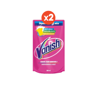 Vanish ผลิตภัณฑ์ขจัดคราบ สำหรับผ้าขาวและผ้าสี ชนิดน้ำ 800 มล. (แพ็คคู่)