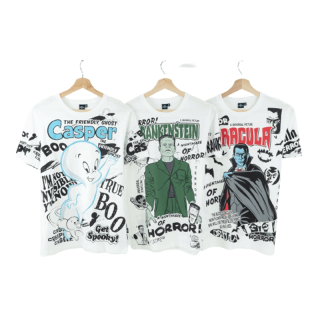 Universal Studios Men Casper / Dracula / Frankenstine T-Shirt - เสื้อผู้ชายยูนิเวอร์แซล สตูดิโอ แคสเปอร์ แดรกคูลา แฟรงเกนสไตน์ สินค้าลิขสิทธ์แท้100% characters studio