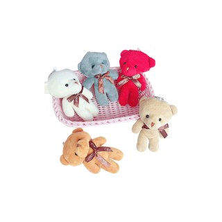 【สปอตสินค้า】จี้การ์ตูน พวงกุญแจ ตุ๊กตาหมี ห้าสี น่ารักมาก ของเล่น ของขวัญ