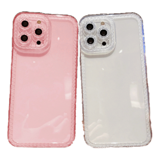 เคสกากเพชรสำหรับ Compatible for iPhone 11 13/7 8 Plus//13 12 11 Pro Max /11 12 13 Pro/X XS Max SE ป้องกันฝาครอบกล้อง