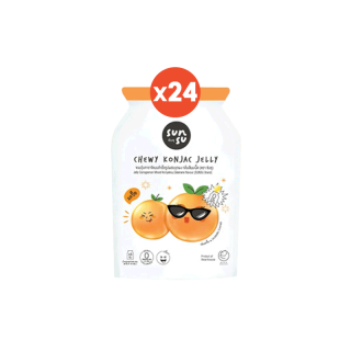 SUNSU ซันซุ ขนมเยลลี่ รสส้มมะปี๊ด 24 ซอง เยลลี่บุก 0 แคล รสชาติใหม่ !!