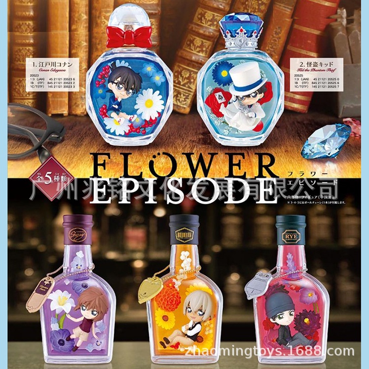 ขวดน้ําหอม รูปนักสืบจิ๋วโคนัน Amuro Toru Kidd the Famous Detective in the Wine Bottle Conan Box Egg Micro Landscape สําหรับตกแต่งภูมิทัศน์