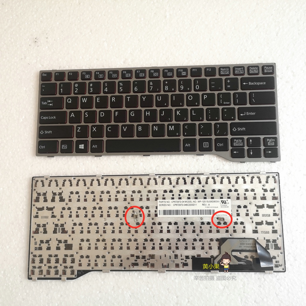 ✨ขายร้อน Fujitsu/Fujitsu Q775 Q736 Q735 T726 T725 คีย์บอร์ดแบ็คไลท์