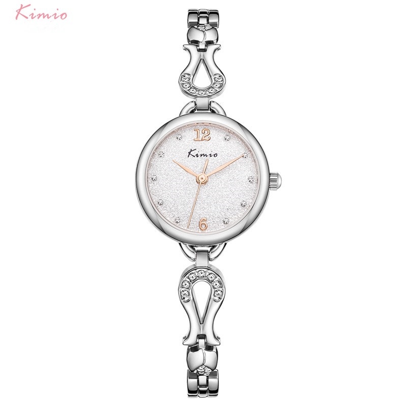 KImio Gold Mio Gypsophila Diamond Rose Pollen Ladies Watch K6402S