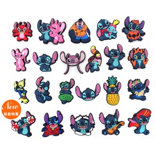 Disney Stitch ดิสนีย์ ตัวติดรองเท้า การเย็บ Crocs Jibbitz ลายการ์ตูนดิสนีย์ ดาว สติตช์ ดอกไม้ น่ารัก เครื่องประดับแฟชั่น