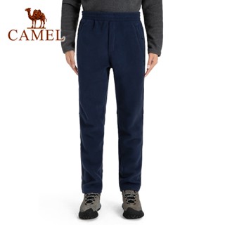 Camel กางเกงขายาว ผ้าฟลีซ ยืดหยุ่น ทรงหลวม ป้องกันไฟฟ้าสถิตย์ กันลม สําหรับผู้ชาย