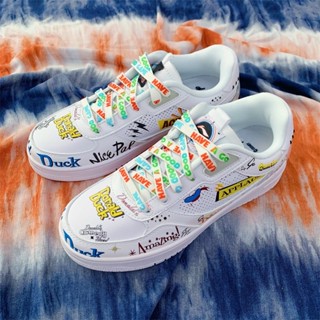 ☃รองเท้าผ้าใบลําลอง ลาย Disney Li Ning Co-Branded สีขาว สําหรับเล่นเกม 24 ชั่วโมง