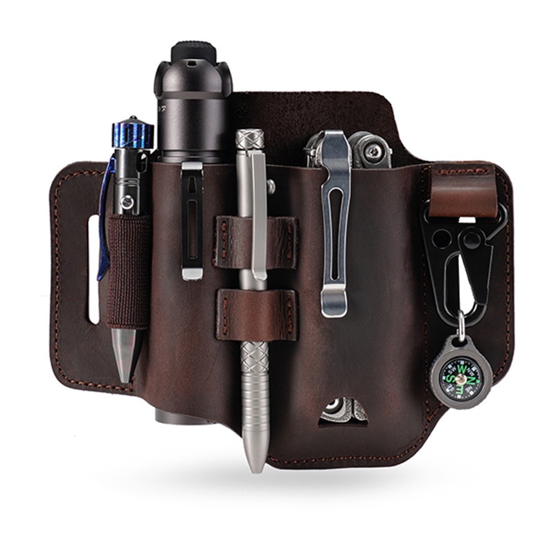 PJ35 Multitool Sheath สําหรับเข็มขัด, หนัง EDC กระเป๋าสําหรับชาย, EDC หนัง Sheath, EDC เข็มขัด Organ