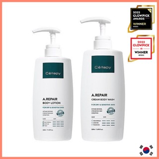 CELLAPY A Repair Cream Body wash 500ml Body Lotion 340ml