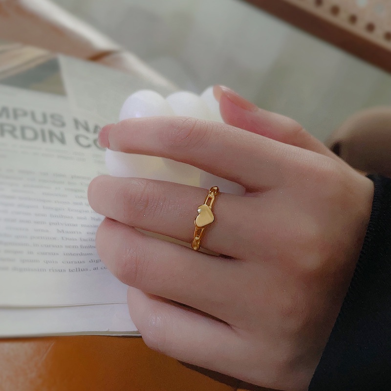 พร้อมสต็อก 2023 สไตล์ใหม่ Electroplating 18K ทอง Non-Fade หัวใจ ดีไซน์ Niche High-End เครื่องประดับแฟชั่นหญิง เฟรนช์หาง