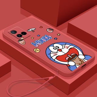 เคสโทรศัพท์มือถือ Tpu ขอบตรง ลายการ์ตูนโดราเอมอน ชานมไข่มุก สําหรับ Vivo Y32 Vivo Y21 2021 Y33S Vivo Y21S 4G Vivo Y73 2020 4G Vivo Z1PRO Vivo T1