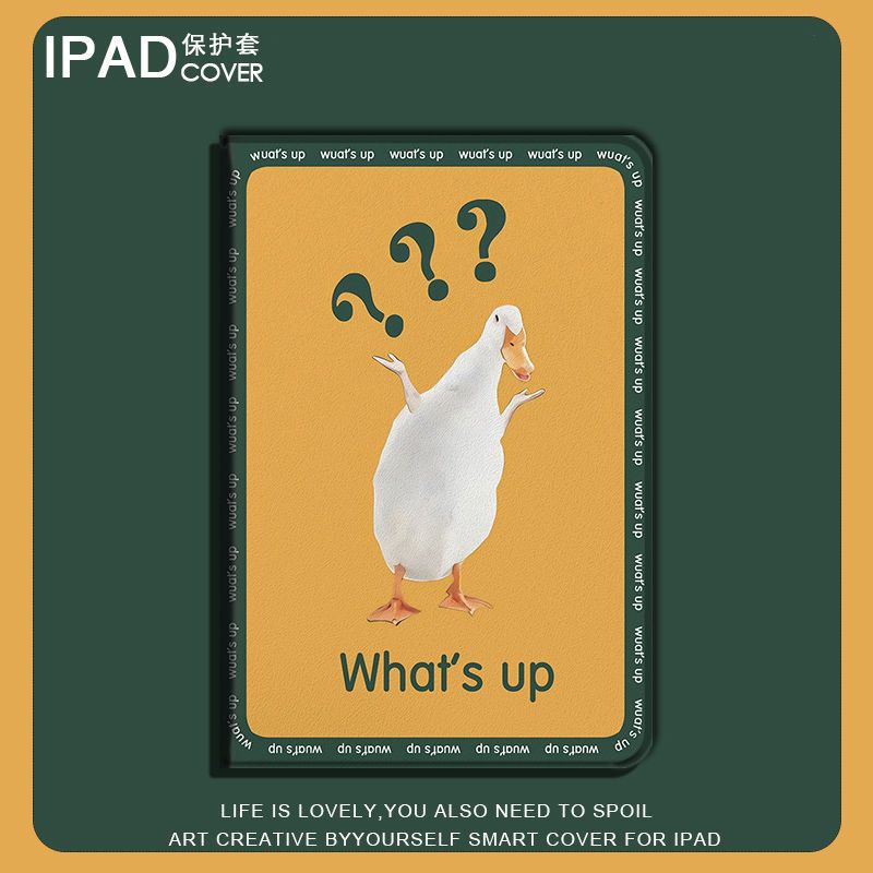 funny duck เคสไอแพด air 4 5 mini 4/5/6 เคส iPad gen 7 8 9 gen10 case ipad pro 11 2022 pen slot Airbag tri-fold cover