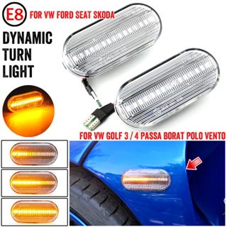 ไฟเลี้ยวไดนามิก LED สําหรับ VW Transporter T5 Polo Golf 3 4 Passat B5 Sharan Lupo Bora Multivan