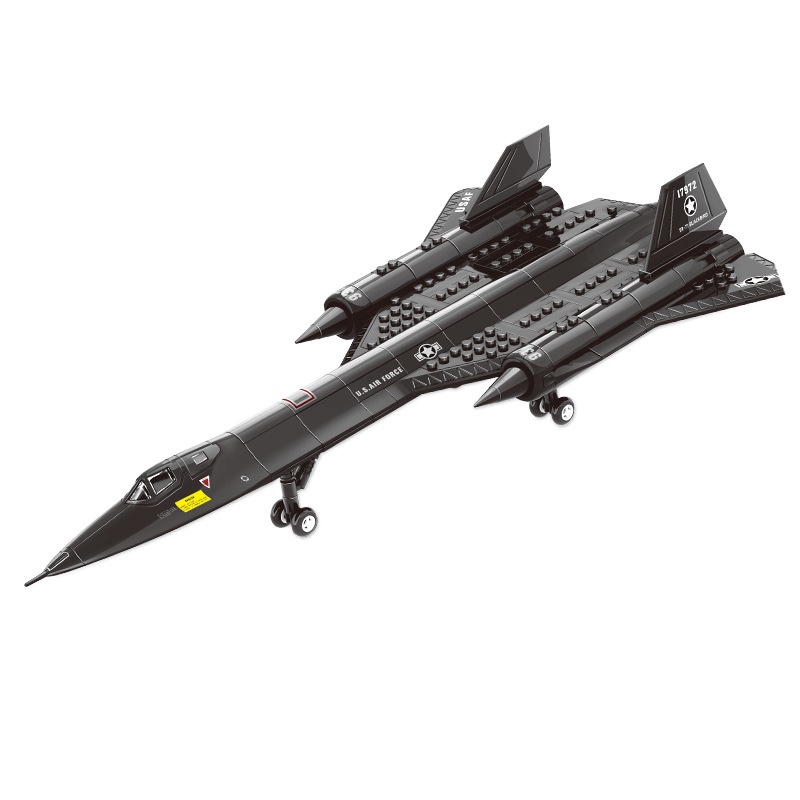 เลโก้ทหาร SR-71 Blackbird เครื่องบินลาดตระเวนบล็อกอาคารอิฐของเล่นสําหรับเด็ก 183PCS DIY boy 4005 - รูปที่ 4