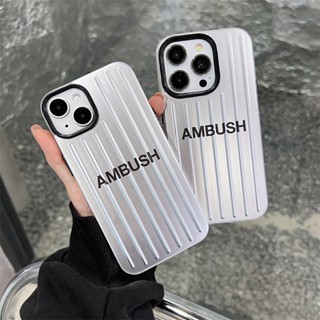 เคสโทรศัพท์มือถือ ซิลิโคน ชุบเงิน กันกระแทก ลาย AMBUSH Street Wear สําหรับ Apple Iphone 14Pro 13pro 12promax 14Promax 13Promax