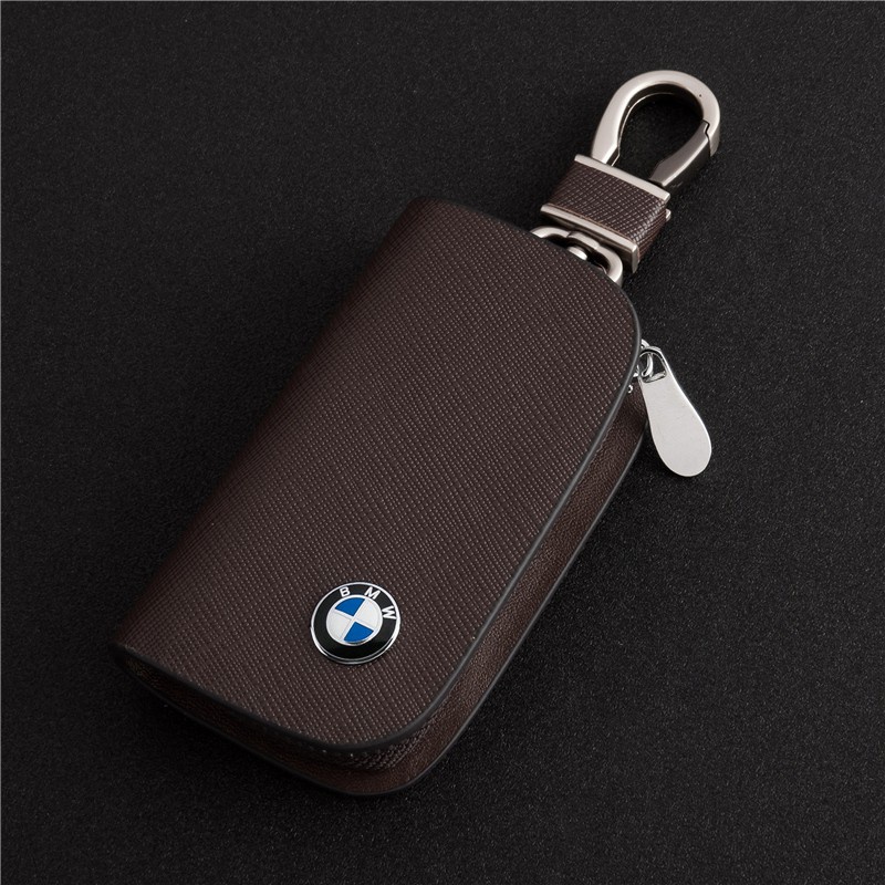 BMW BMW หนังแท้ Key Case Key Case Key Ring E60 E61 E82 E87 E88 E90 E91 E92 ซองหนัง