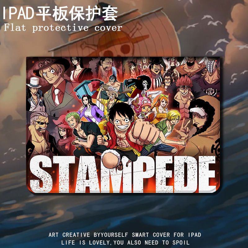 One Piece เคสไอแพด mini 4/5/6 air 3 4 5 เคส iPad 10.2 gen 7 8 9 case ipad pro 11 2022 gen10 pen slot tri-fold cover