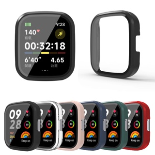 เคส PC + กระจก สําหรับ Redmi Watch 3 ป้องกันเต็มหน้าจอ กระจกนิรภัย ฝาครอบสมาร์ทวอทช์ กรอบกันชน ฝาครอบป้องกัน