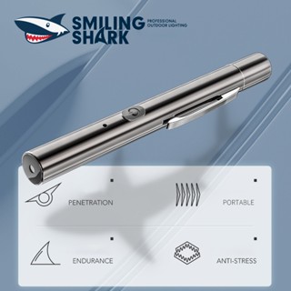 Smilingshark LS-307B ปากกาเลเซอร์ชี้เลเซอร์ ขนาดเล็ก แบบพกพา ชาร์จ USB ได้ ของเล่นแมว การประชุม การสอน ไฟฉายแสงสีเขียว