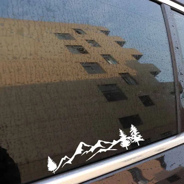 [P-A618] Mountain Peak Forest Hollow Sticker สติ๊กเกอร์ติดรถยนต์สะท้อนแสง 20x4.7 ซม.