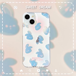 เคสไอโฟนกันกระแทกสำหรับ iphone 14 pro 13 pro max กรอบ TPU กันกระแทก iphone 12 pro 11 Cute Light Up Rabbit Print Case