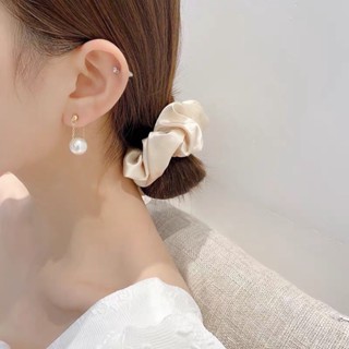 Korean Style Imitation Big Pearl Stainless steel Earrings