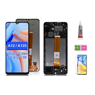 หน้าจอสัมผัส LCD พร้อมกรอบ สําหรับ Samsung Galaxy A12 A125 A125F A125F DS