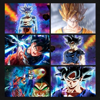 โปสเตอร์สติกเกอร์ติดผนัง ลายการ์ตูนอนิเมะ Dragon Ball Super Goku Vegeta HD สําหรับห้องนอน หอพัก