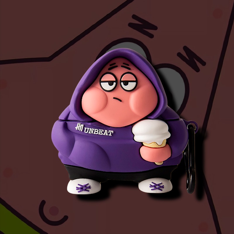 For Honor EarBuds X3i Case Cartoon Shark Keychain Pendant Honor EarBuds X3 Lite Solid Color Silicone